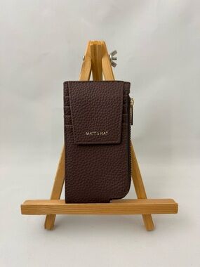 Matt & Nat Gratz Vegan Leather Card Holder Wallet Brown